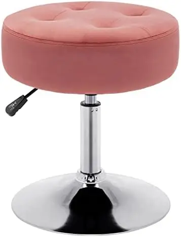 

Vanity Stools Modern Velvet Round Ottoman Makeup Stool Vanity Chair Bathroom Chairs for Vanity Swivel Seats with Height Adjustme