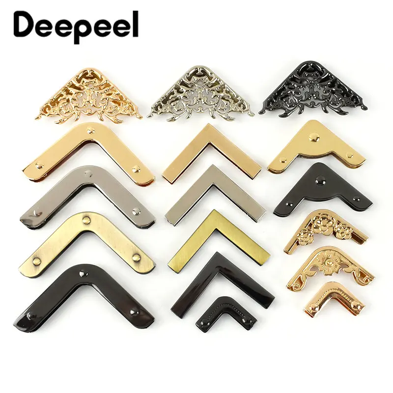 

10/20Pcs Metal Bag Corner Protector Buckles Cover Clip Decorative Clasp Handbag Purse Leather Bags Making Hardware Accessories