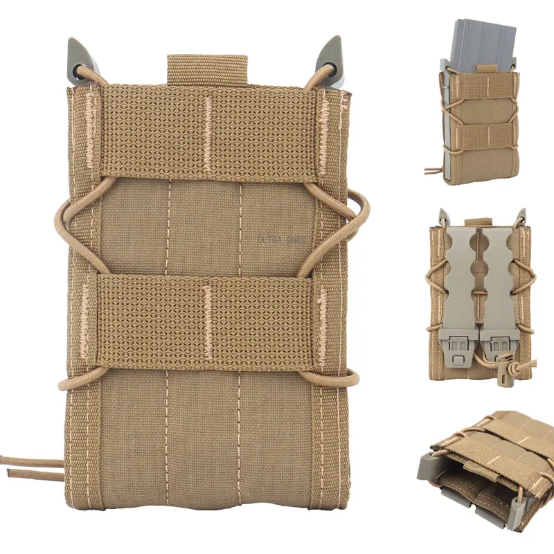 

5.56MM Tactical Magazine Pouches Airsoft Paintball Single Mag Bag Molle Hunting Shooting Mag Case Tools Flashlight Mag Pocket