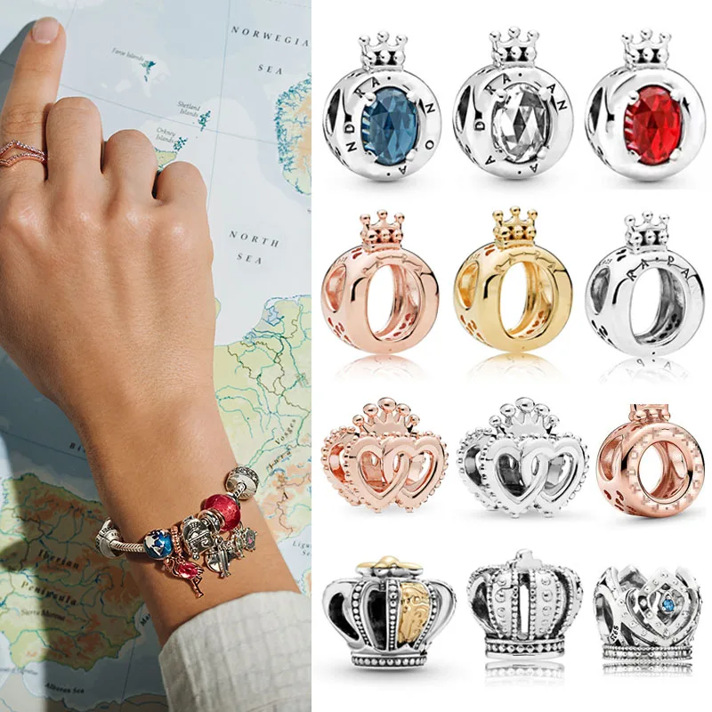 

Новые оригинальные Пан бусины 925 серебро Мода украшение корона кулон подходит для женщин, модное ювелирное изделие