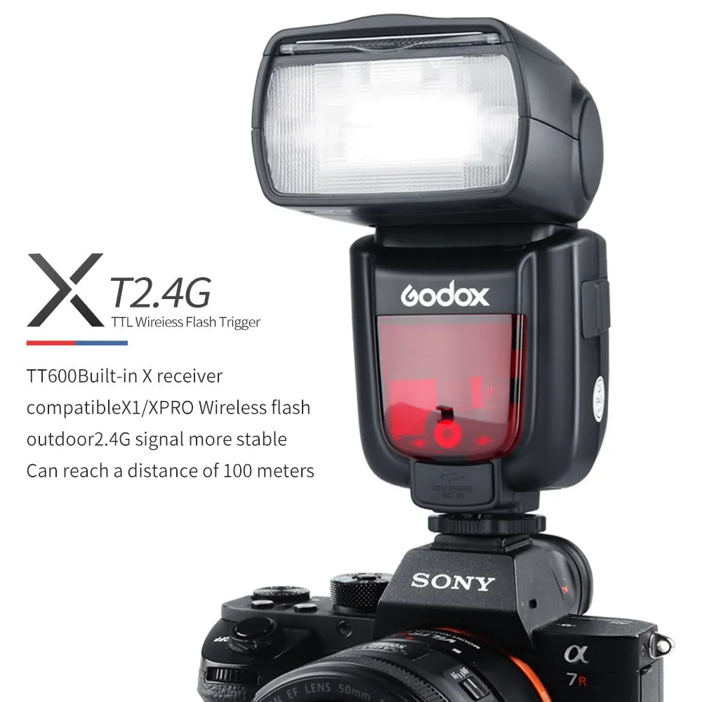 Беспроводная вспышка Godox 2x TT600 2 4G GN60 с триггером Xpro для Canon Nikon Sony Pentax Olympus Fuji -