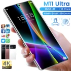 Смартфон Xioami M11 Ultra, 16 ГБ + ТБ, Android 6800 мАч, Qualcomm Snapdragon 888, 4Gтелефон с двумя картами, разблокированные мобильные телефоны