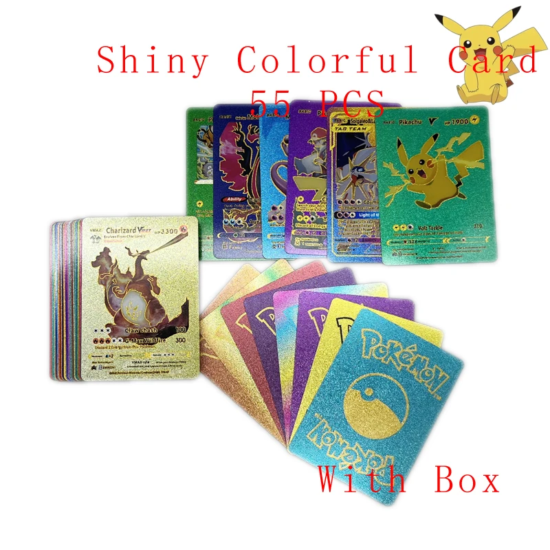 

Pokemon New style PVC Diamond Shiny Cards VMAX VSTAR GX Pikachu Arceus Anime English Plastic Card children Christmas toy gifts