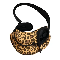 leopard pattern fantasy hands free reversible pet papoose bag%c2%a0outdoor travel pet carrier slings cat dog ventilate tote pouch