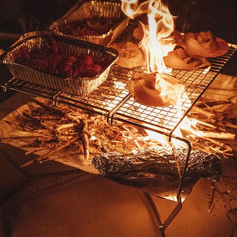 Многофункциональная Складная подставка для костра туристическая портативная