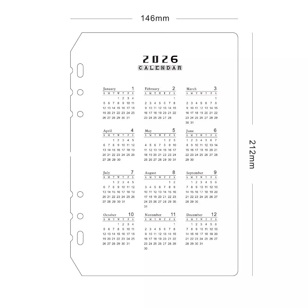 

Календарные разделители для блокнотов A5 A6