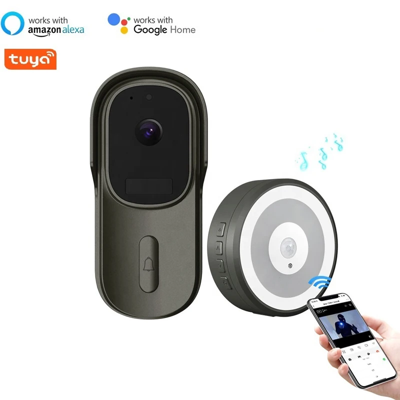 Door Camera PIR Motion Sensor Smart  Wifi 1080P Video Viewer Door Tuya Waterproof