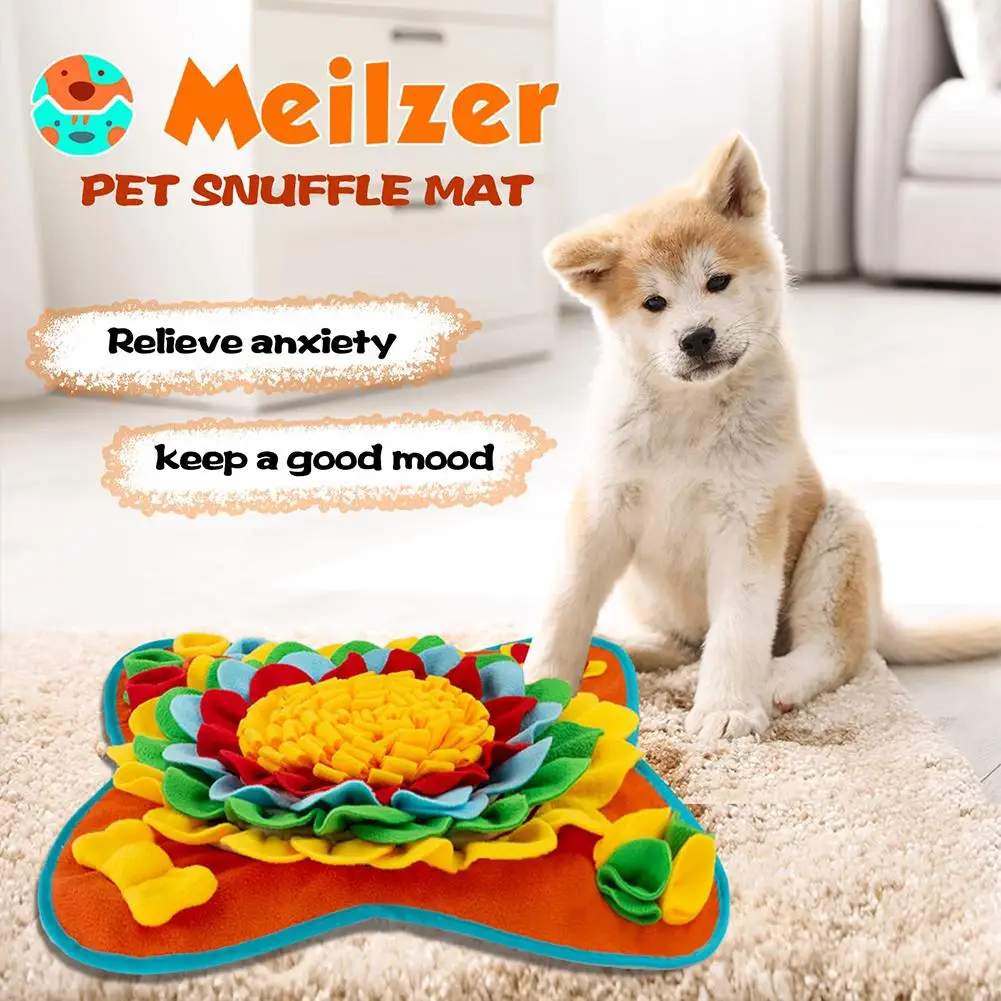 

NEW Pet Snuffle Mat Portable Non-slip Polar Fleece Slowing Feeding Mat Interactive Puzzle Toy Encourages Natural Foraging Skills