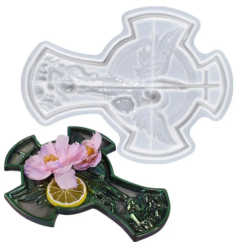 

Angel Mold For Epoxy Resin Angel Cross Tray Molds For Resin Fruit Tray Silicone Mold Soap Dish Epoxy Resin Molds DIY Jewelry