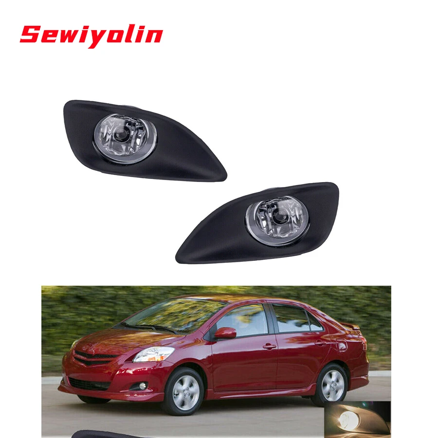 

Автомобильные товары, противотумансветильник ры, светодиодная лампа для Toyota 2007 2008 2009 2010 Yaris 4DR, бампер s, лампа, черный провод с крышкой