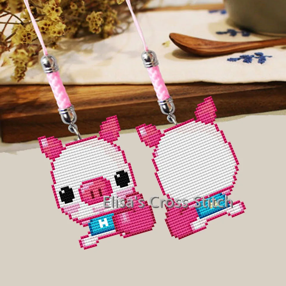 

ZSMX61 Stich Kits Phone Key Bag Hanging Accessories Craft Needlework Packages Counted Cross-Stitching Kit Homefun Cross Stitch