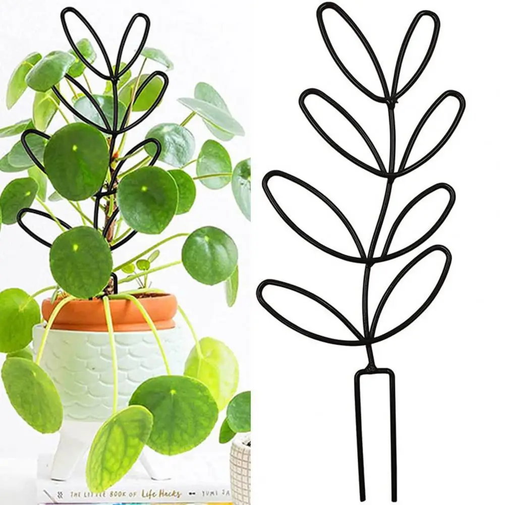 

Plant Support Rack Creative Leaf Shape Plant Support Rack Multi-use Elegant Ornamental Metal Flower Support Bracket for Home