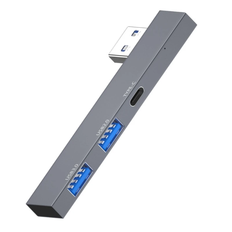 

3 in 1 1x3.0+2x2.0 USB Hub 3 Ports Extended Plug Slim Portable Type C/USB PD Splitter PC Computer Laptop Accessories