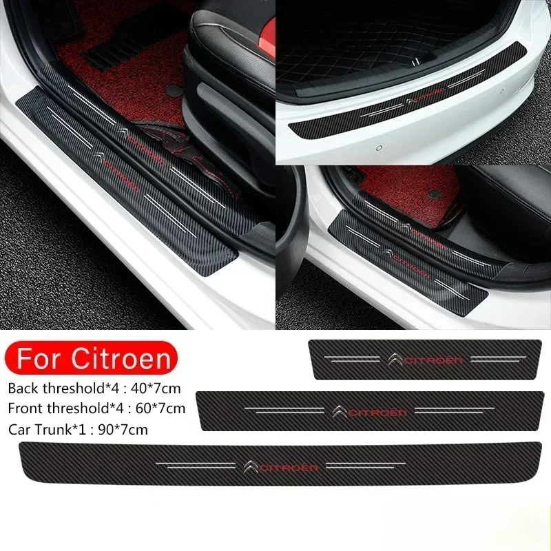 Защитная наклейка на порог автомобиля для Citroen C4 C3 C5 C1 DS3 DS4 Berlingo C-CROSSER C-ELYSEE JUMPY Picasso