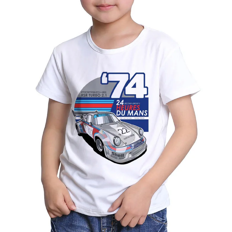 Childrens Short Sleeve Cartoon Print Baby Tops Tees Boys Clothes 3D Boy Baby Girl O-Neck Cool Motorcycle Car Jeep Kids T-shirt