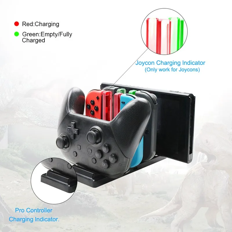 6 в 1 док-станция для зарядки совместимая с Nintendo Switch Joy-con контроллер зарядное