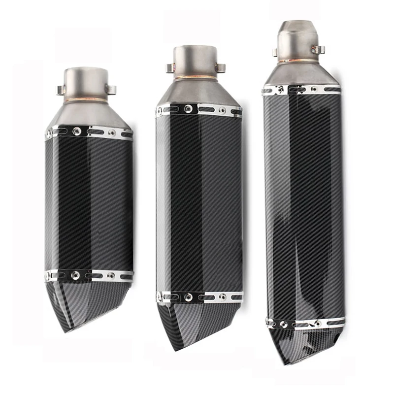 Универсальный выхлопной глушитель мотоцикла 51 мм, выхлопной глушитель для Ninja650 GPR150 BJ250 Z1000 ZX-14R S1000R CBF190R, искусственное углеродное волокно