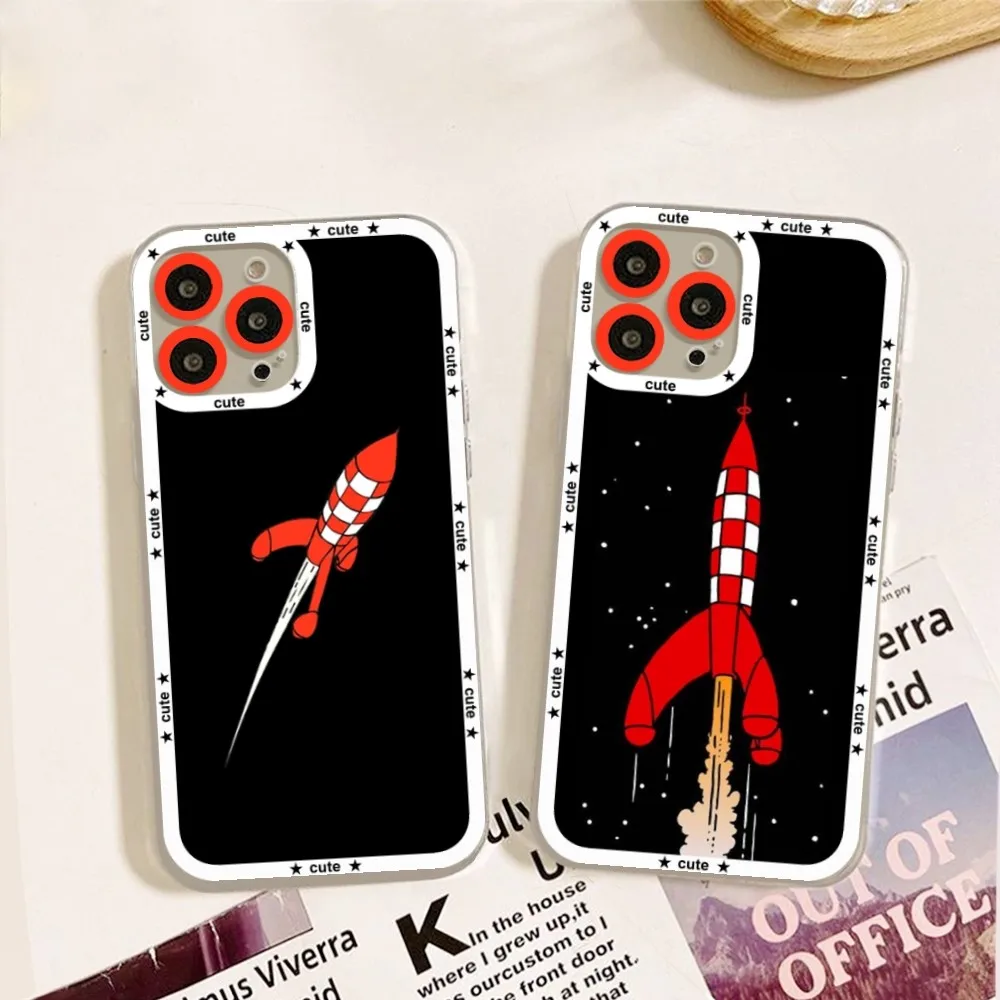 

Cartoon Rocket Phone Case For IPhone 11 12 13 Mini Pro Max 14 Pro Max Case Shell Funda Cover