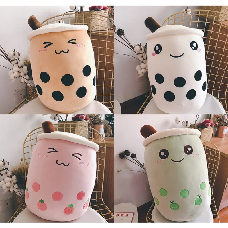 

Плюшевая игрушка Boba в виде чайной чашки, подушка в виде пузырька для чая, милая плюшевая подушка в виде фруктов и напитков, мягкое яблоко, роз...