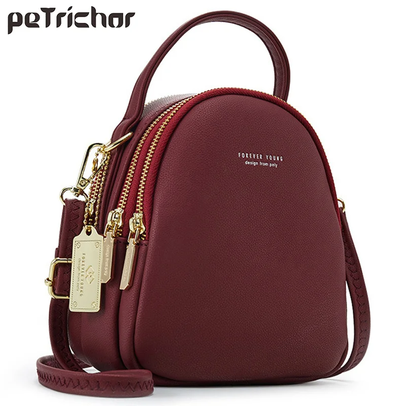 

Fashion Leather Mini Backpack Purse for Women Ladies Tote Multi-Function Luxury Shoulder Bag Messgner Bags Mochila Feminina NEW