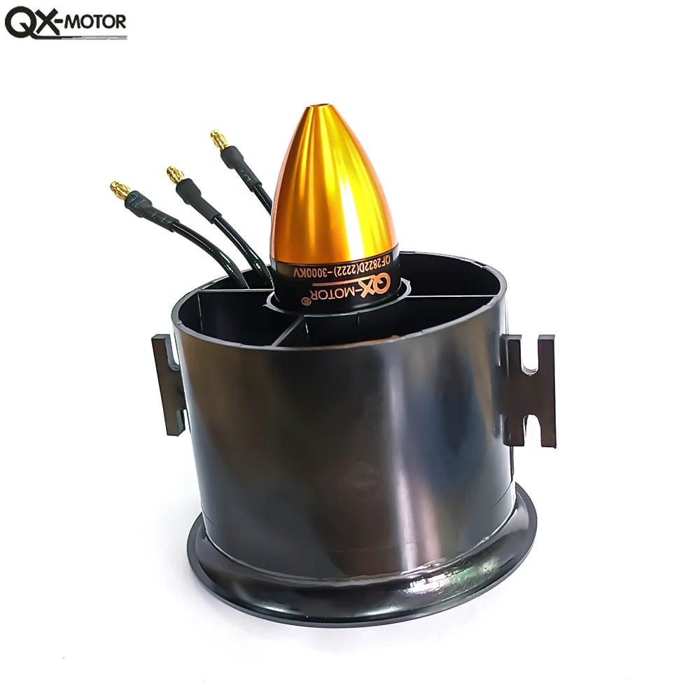 QX-MOTOR 70 мм 6-лопастной канальный вентилятор EDF бесщеточный двигатель ESC 50A 3000KV