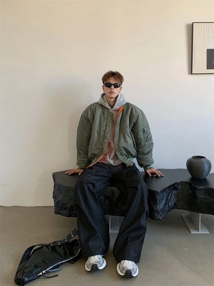 Chapter Американская винтажная осенне-зимняя куртка-бомбер Верхняя одежда для