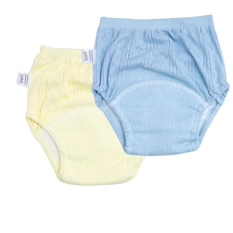 2pcs/lot Newborn Training Pants Baby Shorts Solid Color Washable Underwear BABY Cloth Diapers Reusable Nappies Infant Panties