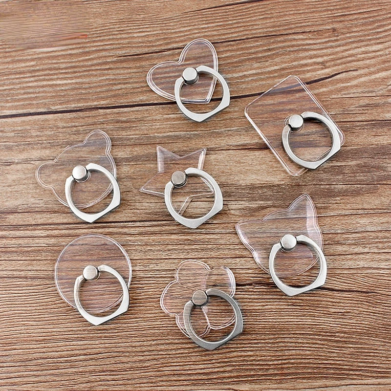 

Transparent Finger Ring Holder Diamond Ring Phone Stand Holder for Cellphone Finger Grip Rotatable Phone Support Mount Accessory