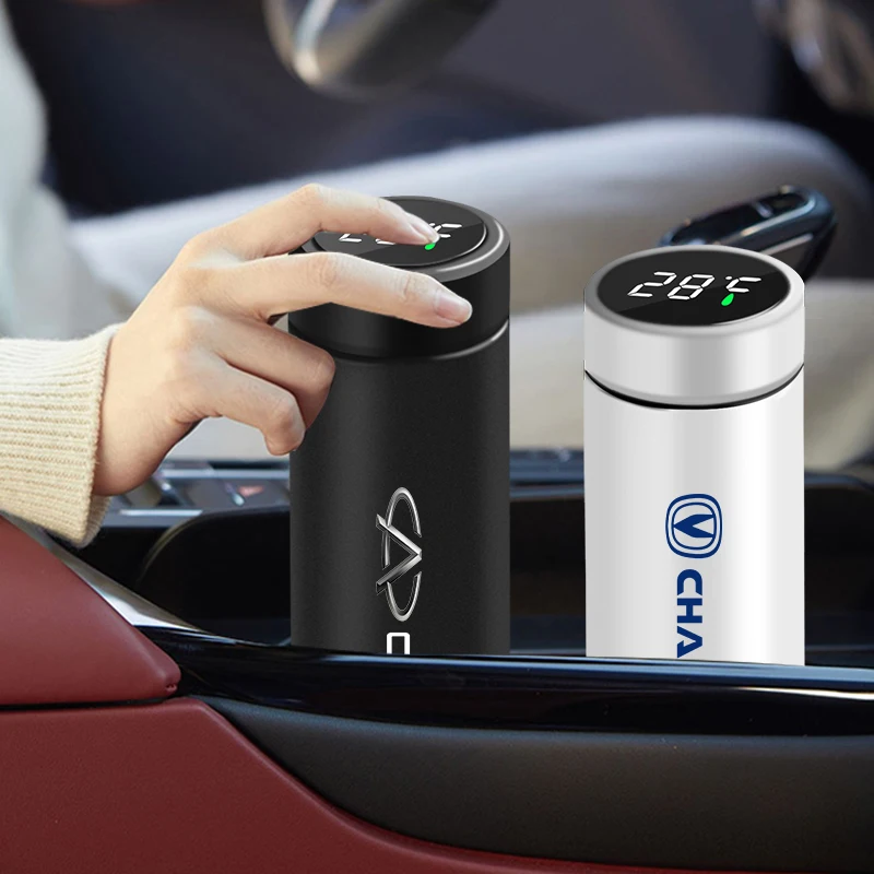 

1pcs Car Stainless Steel Thermo Bottle Smart for Fiat 500 ducato punto grande punto panda 500x Pondo Stilo Viaggio Accessories