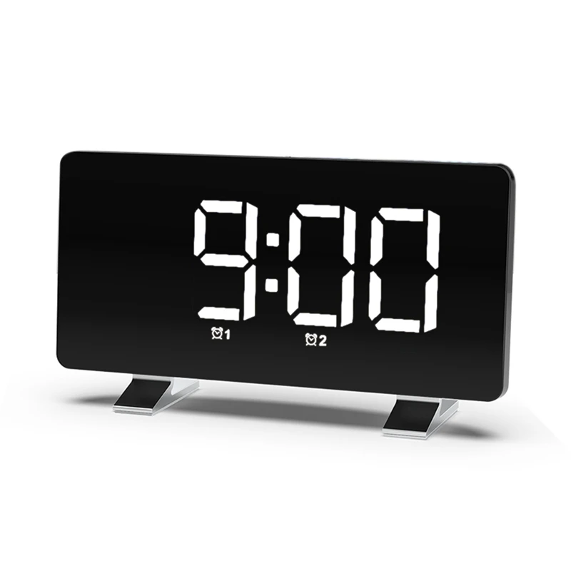

HOT-Loud Alarm Clock For Heavy Sleepers Adults,7.4 Inch Digital Clocks Large Display,With Vibration Bed Shaker