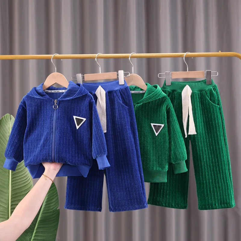 

Комплекты одежды для девочек, демисезонные детские толстовки, пальто и штаны, спортивные костюмы из 2 предметов для детей, Детский спортивны...