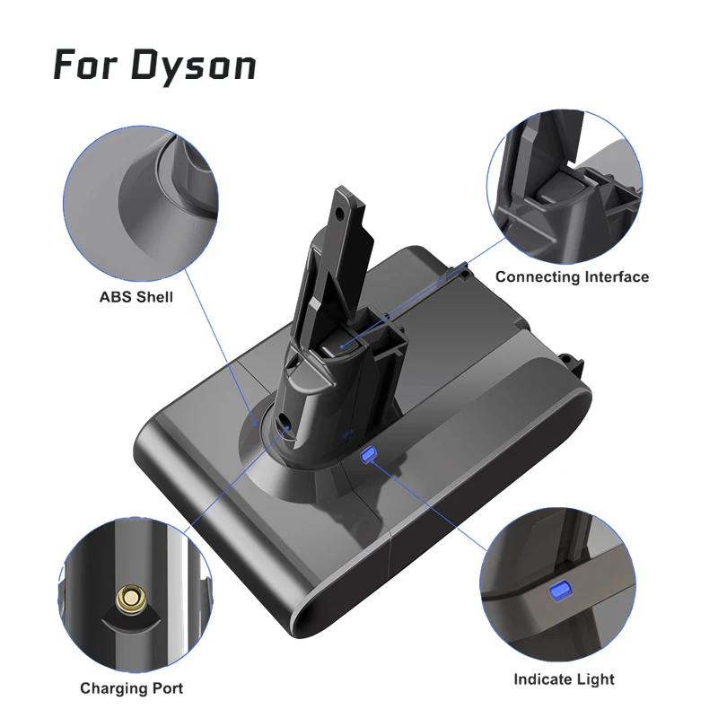 

Avtark For Dyson V7 Battery 21.6V 6800mAh/12800mAh lithium FLUFFY V7 Animal V7 Pro 225403 229687 Tools Rechargeable Battery