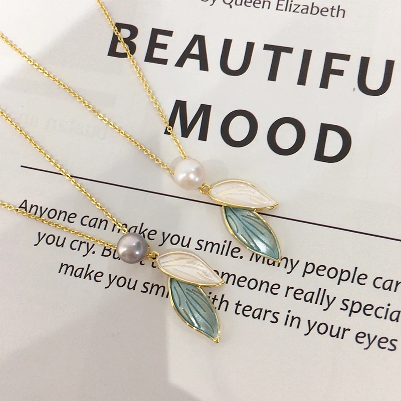 ZHBORUINI серьги-подвески из настоящего натурального пресноводного жемчуга комплект