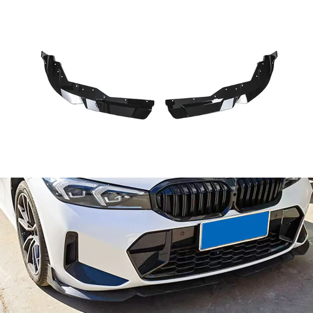 

MP Style Car Front Bumper Splitter Lip Spoiler Diffuser Guard Body Kit Cover For BMW 3 Series G20 G28 Lci 2022 2023+