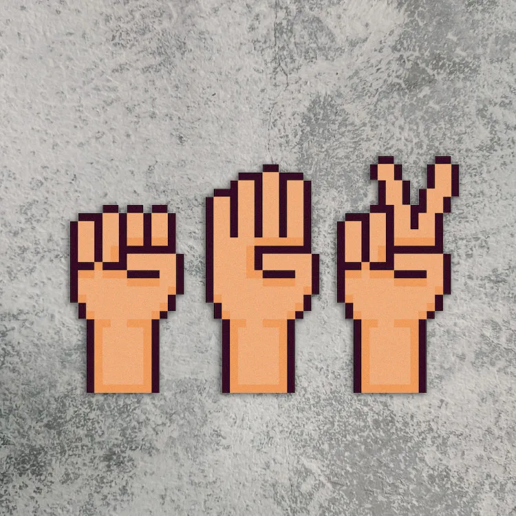 

Pixel Game Gesture Car Stickers Auto Body Window Tail Graphic Decal Motorcycle Graphic Reflective