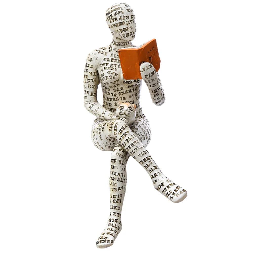 

Home Book Shelves Pulp Reading Women Figurine Thinker Statue Crafts Book Shelves Modern Abstract Sculpture