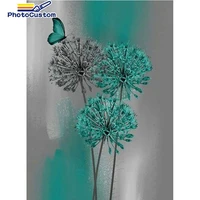 photocustom paint by number dandelion kits diy home decor painting by numbers flower drawing on canvas handpainted gift 60x75cm