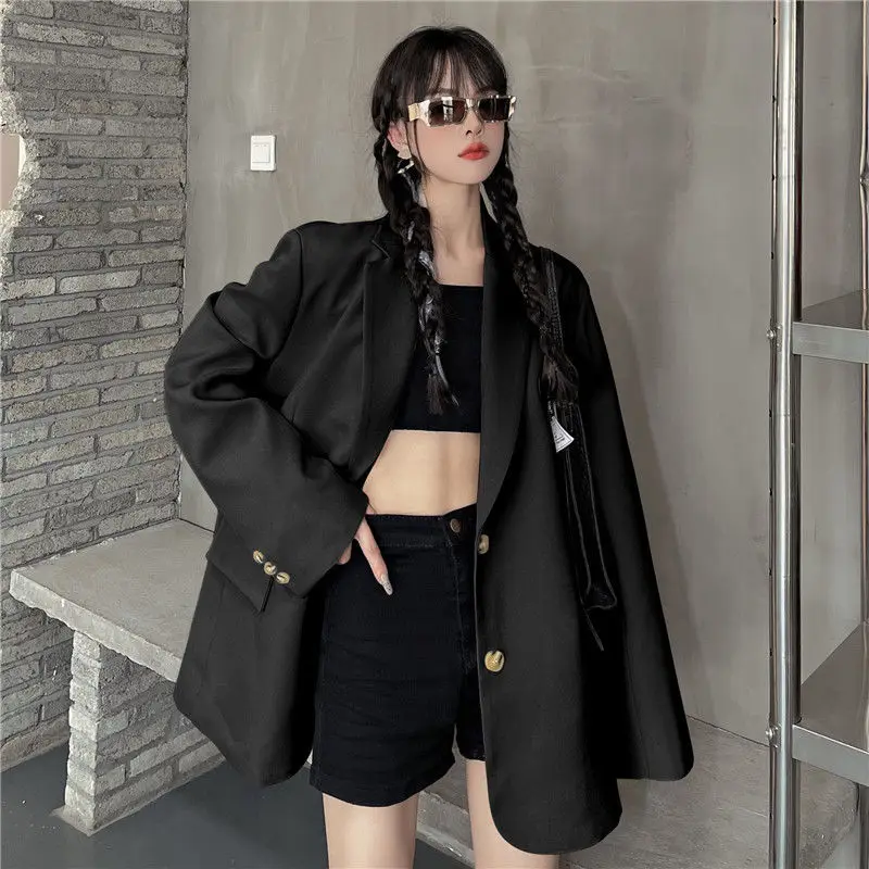 Блейзеры женские свободные крутые уличные универсальные дизайнерские весенние