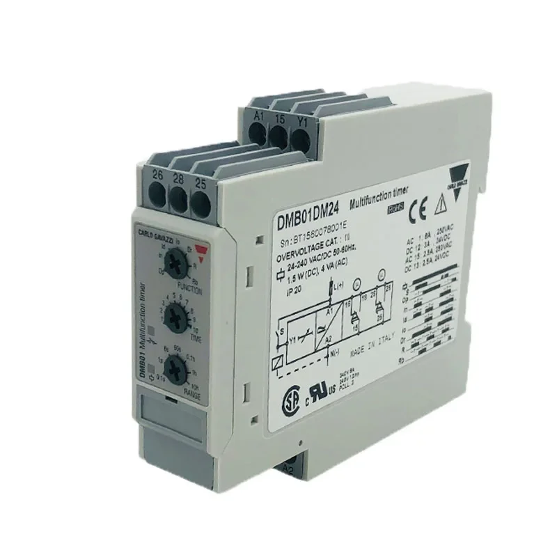 Реле времени DMB01CM24 многофункциональный таймер Ручка крепления DIN-трека