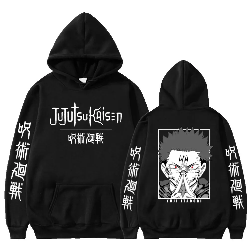 

Anime Jujutsu Kaisen Hoodie Manga Ryomen Sukuna Graphic Hoodies Men Women Harajuku Oversized Casual Hooded Bodywarmer Sweatshirt