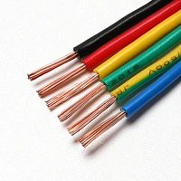 bvr wire multi core solid copper wire el single core pvc power cord 220v battery cable red film 18 16 awg