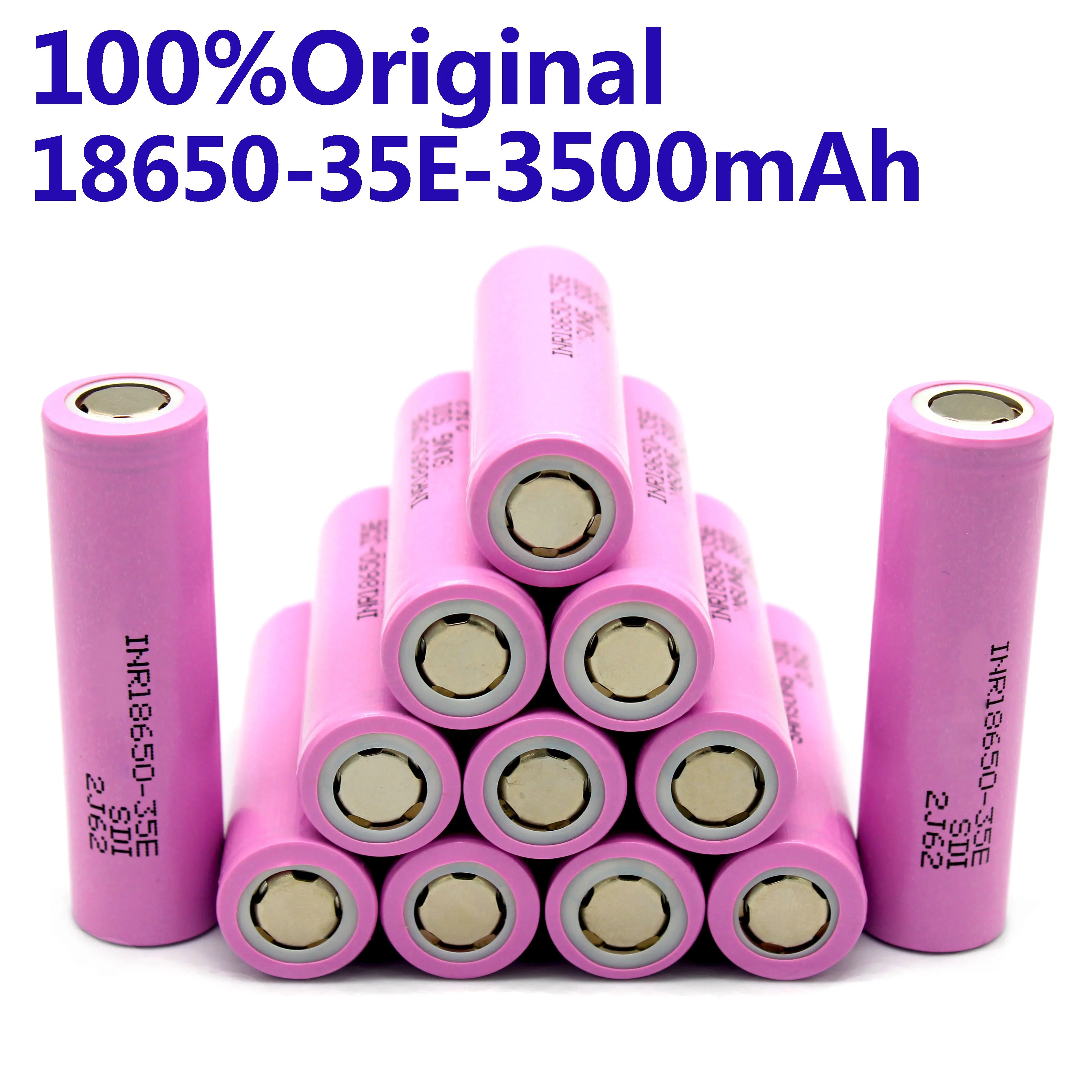 

100% Original for 18650 3500mAh 25A Discharge INR18650 35E 3500mAh 18650 Battery Li-ion 3.7v Rechargable BatteryFree Shipping