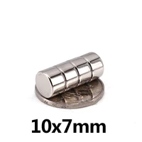 2050100pcs 10x7mm neodymium magnet permanent ndfeb strong magnetic magnet 107mm