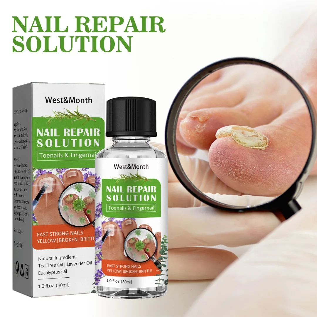 

1 Pc 30ml Tea Tree Oil Nail Repair Solution Foot Anti-fungal for Toenail Fingernail Discolored Nails Repair Liquid