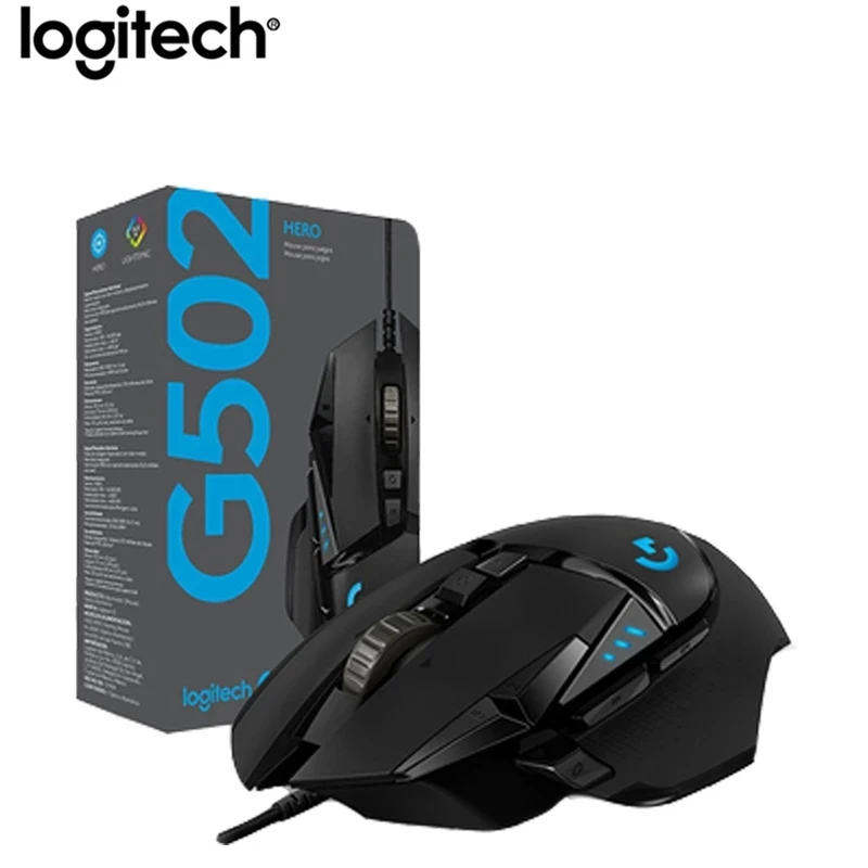 

100% Original Logitech G502 HERO RGB Professional Gaming Mouse 25600DPI Programming Mouse Adjustable Light Synchronizatio Mouse