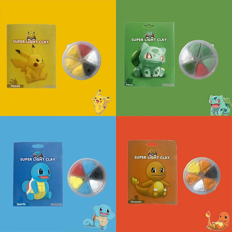 

Pokemon Anime Pikachu Bulbasaur Squirtle Charmander Light Clay Slime Fluffy Soft Plasticine Modelling Clay Diy Toys Kid Boy Gift