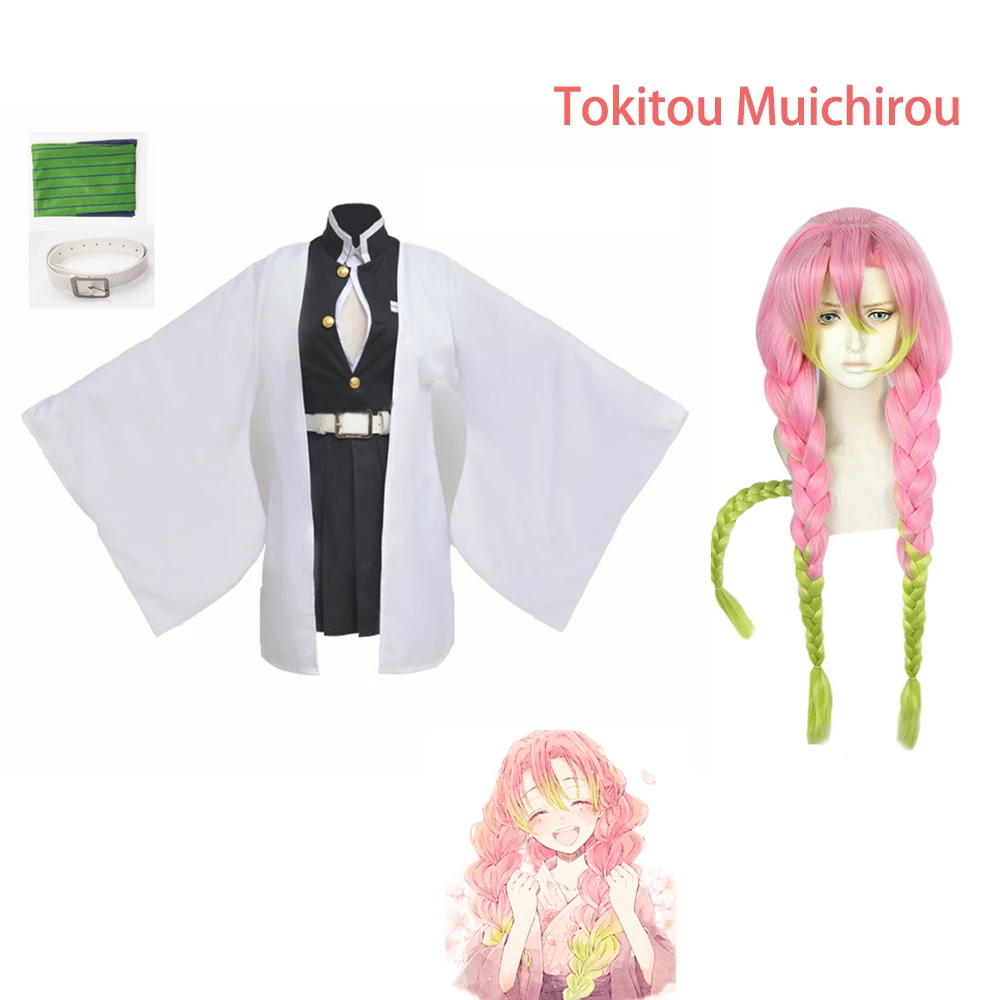 Выставка аниме Костюмы косплея персонажей мультфильма Demon Slayer Kimetsu no Yaiba Танджиро Незуко Реквизит Кимоно Униформа.