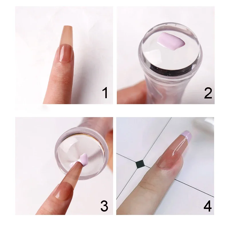 Профессиональный зеркальный стемпер для ногтей Прозрачная силиконовая головка