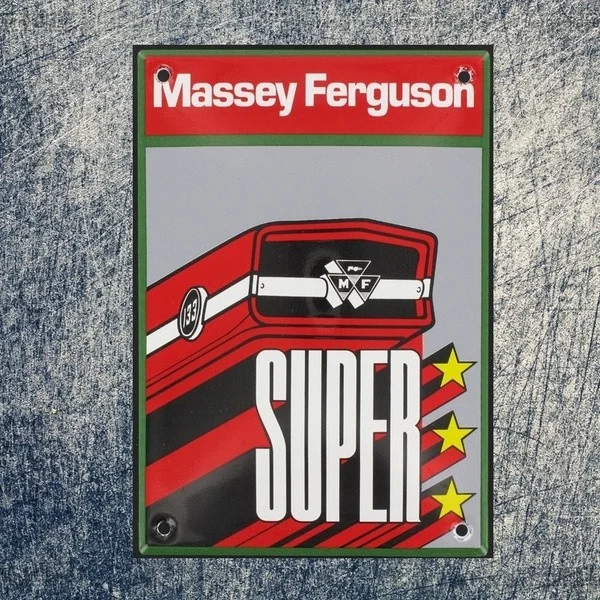 

Забавная винтажная жестяная вывеска Massey Ferguson Super с бусинами