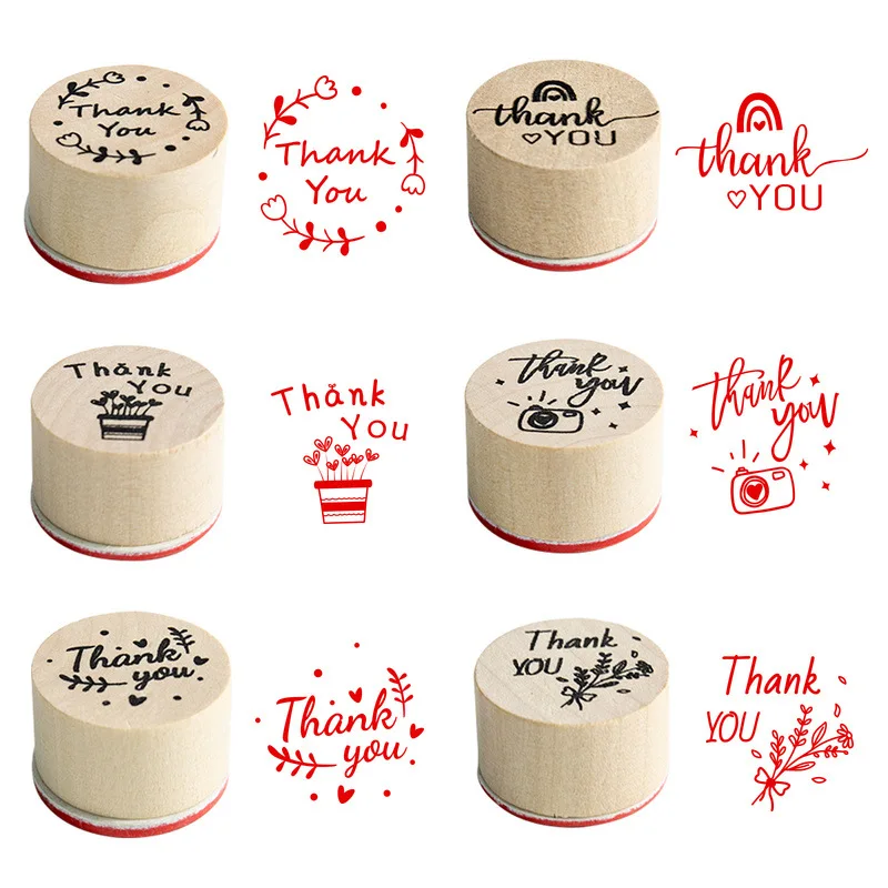 

Thank You Wooden Stamp DIY Craft Scrapbooking Stamp for Baby Shower Birthday Party Wedding Mother's Day Christmas Decoration